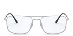 Ray-Ban Unisex Square Eyeglasses in Silver – Product Photo 1