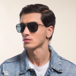 Maui Jim Beaches 541 Unisex Aviator Sunglasses in Black – Product Photo 7