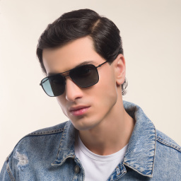 Maui Jim Beaches 541 Unisex Aviator Sunglasses in Black – Product Photo 8