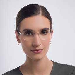 Shop Silhouette Unisex Rimless Round Eyeglasses in Gunmetal online.