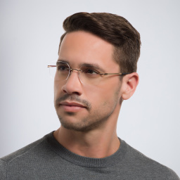 Silhouette Unisex Irregular Eyeglasses in Gold – Product Photo 6