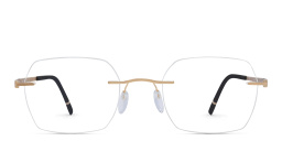 Silhouette Unisex Irregular Eyeglasses in Gold – Product Photo 1