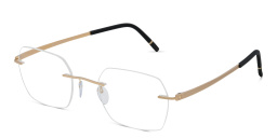 Silhouette Unisex Irregular Eyeglasses in Gold – Product Photo 2