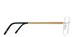 Silhouette Unisex Irregular Eyeglasses in Gold – Product Photo 3