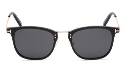 نظارة شمسية بإطار مربع من توم فورد بلون أسود - صورة المنتج 1