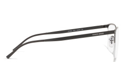 نظارة طبية مستطيلة بنصف إطار من جورجو أرماني بلون أسود مطفي - صورة المنتج 3