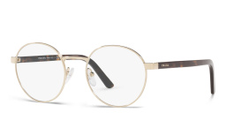 PRADA Round Eyeglasses in Pale Gold – Product Photo 2