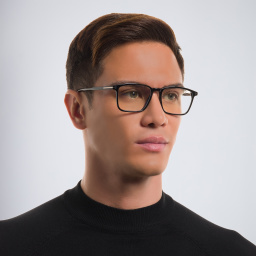 TOM FORD Rectangle Eyeglasses in Shiny Black – Product Photo 5
