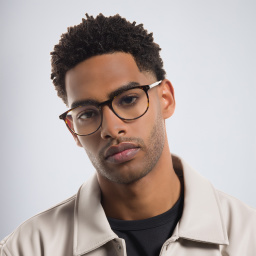 TOM FORD Round Eyeglasses in Dark Havana – Product Photo 6