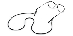 The RICCI DISTRICT Black Faux Leather Rope Glasses Chain – Product Photo 4