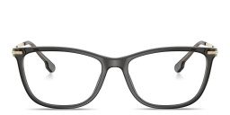 Shop VERSACE Daily Heritage Pillow Eyeglasses in Black Transparent online.