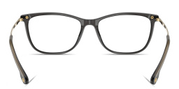 Shop VERSACE Daily Heritage Pillow Eyeglasses in Black Transparent online.