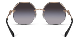 BVLGARI Half Rim Irregular Sunglasses in Pink Gold – Product Photo 4