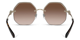 BVLGARI Half-Rim Irregular Sunglasses in Pale Gold – Product Photo 4