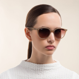 Ray-Ban Unisex Round Sunglasses in Beige – Product Photo 6