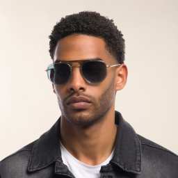 نظارة شمسية ذا مارشال II بإطار سداسي غير منتظم للجنسين من راي بان بلون ذهبي - صورة المنتج 7