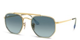 نظارة شمسية ذا مارشال II بإطار سداسي غير منتظم للجنسين من راي بان بلون ذهبي - صورة المنتج 2