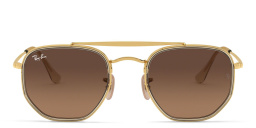 Ray-Ban The Marshal II Unisex Hexagonal Irregular Sunglasses in Gold – Product Photo 1