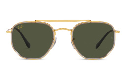 Ray-Ban The Marshal II Unisex Hexagonal Irregular Sunglasses in Gold – Product Photo 1