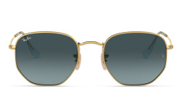 Ray-Ban Hexagonal Unisex Sunglasses in Gold – Product Photo 1
