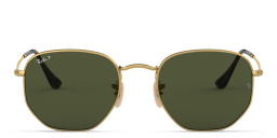 Ray-Ban Hexagonal Unisex Sunglasses in Gold – Product Photo 1