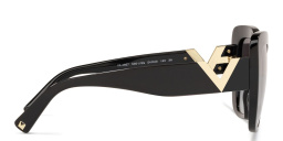 VALENTINO Cat Eye Sunglasses in Black – Product Photo 3