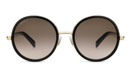 JIMMY CHOO Andie/S Oversized Round Sunglasses in Rose Gold Black – Product Photo 1