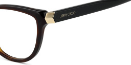 JIMMY CHOO Cat Eye Eyeglasses in Havana – Product Photo 3