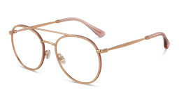 JIMMY CHOO Round Eyeglasses in Gold Pink – Product Photo 2