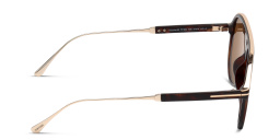 Shop TOM FORD Aviator Sunglasses in Dark Havana online.