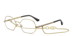 JIMMY CHOO Irregular Eyeglasses in Gold Grey – Product Photo 2