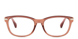JIMMY CHOO Square Eyeglasses in Burgundy Gold Glitter – Product Photo 1