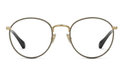 JIMMY CHOO Round Eyeglasses in Gold Glitter Grey – Product Photo 1