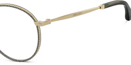 JIMMY CHOO Round Eyeglasses in Gold Glitter Grey – Product Photo 3