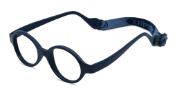 Mira Flex Kids Round Eyeglasses in Blue – Product Photo 2
