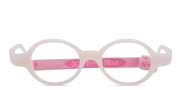Mira Flex Kids Round Eyeglasses in Pink – Product Photo 1
