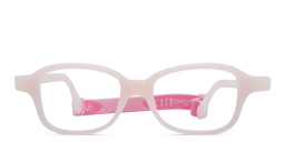 Shop Mira Flex Kids Square Eyeglasses in Light Pink online.