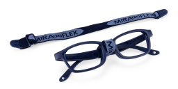 Shop Mira Flex Kids Rectangle Eyeglasses in Dark Blue online.