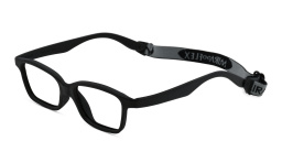 Mira Flex Kids Rectangle Eyeglasses in Black – Product Photo 2