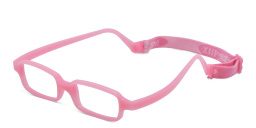 Mira Flex Kids Rectangle Eyeglasses in Pink – Product Photo 2