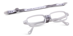 Mira Flex Kids Rectangle Eyeglasses in Grey – Product Photo 4