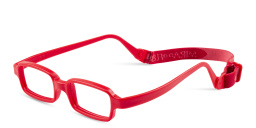 Shop Mira Flex Kids Rectangle Eyeglasses in Red online.