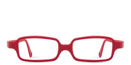 Mira Flex Kids Rectangle Eyeglasses in Red – Product Photo 1