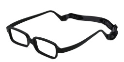 Mira Flex Kids Rectangle Eyeglasses in Black – Product Photo 2