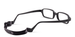 Mira Flex Kids Rectangle Eyeglasses in Black – Product Photo 3