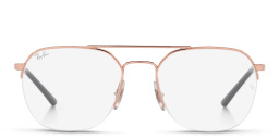 Ray-Ban Half Rim Square Eyeglasses in Rose Gold – Product Photo 1