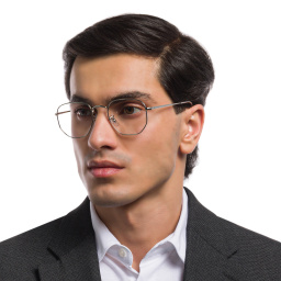 Ray-Ban Unisex Hexagonal Irregular Eyeglasses in Silver – Product Photo 7
