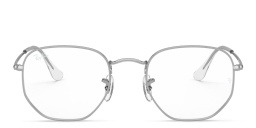 Ray-Ban Unisex Hexagonal Irregular Eyeglasses in Silver – Product Photo 1