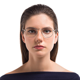 Ray-Ban Unisex Hexagonal Irregular Eyeglasses in Silver – Product Photo 5