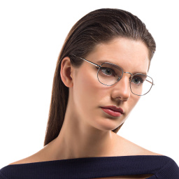Ray-Ban Unisex Hexagonal Irregular Eyeglasses in Silver – Product Photo 6